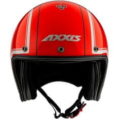 AXXIS HELMETS Otevřená helma AXXIS HORNET SV ABS royal a4 lesklá fluor červená - XS