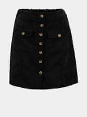 Haily´s Černá manšestrová sukně s kapsami Hailys L