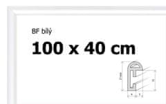 BFHM Plastový rám 100x40cm - bílý