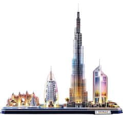 CubicFun Svítící 3D puzzle CityLine panorama: Dubaj 182 dílků