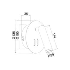 ACA ACA Lighting nástěnné svítidlo LED 3 plus 4W 3000K 280LM bílá kov D13,5X7CM ZEUS SF1801LEDW