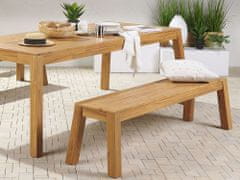 Beliani Akátový zahradní jídelní stůl 210 x 90 cm ze světlého dřeva LIVORNO