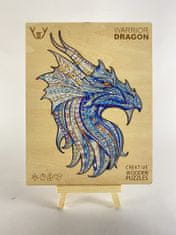 Woodly Dřevěné puzzle – Warrior Dragon - Drak, M