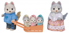 Sylvanian Families Rodina Husky s trojčaty