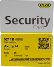EVVA Bezpečnostní zámková vložka EVVA AKURA A44 27/35 (30/35) se 3mi klíči