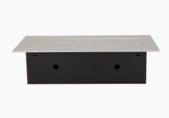 Orno Výklopná zásuvka do pracovní desky ORNO OR-AE-1371/G, 3x zásuvka, stříbrná