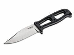 Böker Manufaktur 120646 GEK EDC všestranný nůž 11,5 cm, černá, G10, kožené pouzdro