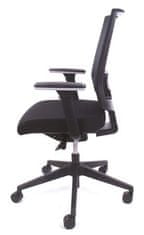 MAYAH Kancelářská židle "Star, černé čalounění, síťované opěradlo, černý podstavec, CM3008