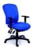 Manažerská židle, textilní, černá základna, MaYAH, "Comfort", modrá, 11191-02A BLUE