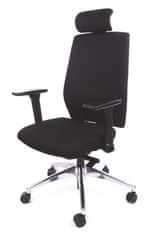 MAYAH Kancelářská židle "Air", s nastavitelnými područkami, exkluzivní černé čalounění, CM4013