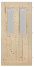 Hdveře Palubkové dveře 2xsklo, pravá, 90 cm