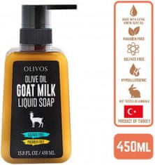 OLIVOS Tekuté mýdlo s olivovým olejem a "KOZÍM MLÉKEM" - 450 ml