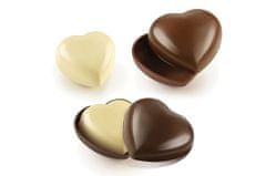 Silikomart Plastová forma na čokoládu skrytá láska 14x28cm 