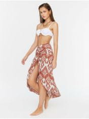 Trendyol Bílo-cihlová vzorovaná plážová sukně Trendyol XS