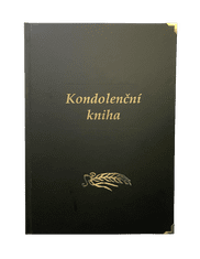 ePAPÍRNICTVÍ Kondolenční kniha, A4, koženkové desky, 70 listů, černá