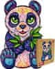 Dřevěné puzzle Sladká panda Amy 100 dílků