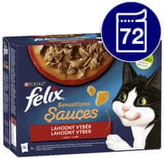 Felix SENSATIONS multipack lahodný výběr v omáčce 72x85 g