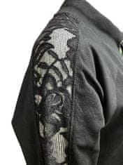 erfo černá mikina se stojáčkem a květovanou krajkou na rukávech Velikost: 38