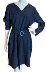 Sophia Perla modré šaty s páskem Velikost: 44