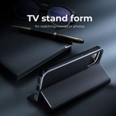FORCELL Pouzdro / obal na Samsung galaxy A41 černé - knížkové Carbon