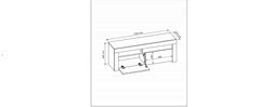 3E 3xE living.com Moderní TV stolek KIM o délce 130 cm, bílá