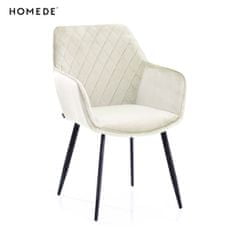 HOMEDE Designová židle Vialli krémová, velikost 60x42x84