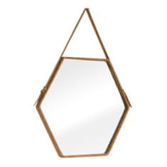 HOMEDE Nástěnné zrcadlo Ebi I přírodní, velikost 45,5x39,5x3