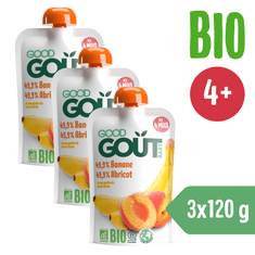 Good Gout BIO Meruňka s banánem 3x 120 g