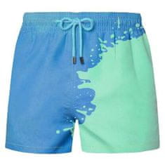 VIVVA® Pánské Kraťasy na plavání, co mění barvu, Pánské Plavky, Koupací Kraťasy | SWITCHOPS (Modro-zelená, M) 