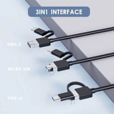 W-STAR W-Star Endoskopická kamera USB UCAM8x5 sonda 8mm 5m měkký kabel HD konektor 3v1 USBC IP67