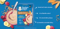 Gerber Natural mléčná kaše pšenično-ovesná malina a banán 9x220 g
