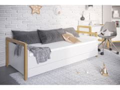 Dětská postel Victor II 180x80 cm bílá, varianta 80x180, se šuplíky, bez matrace