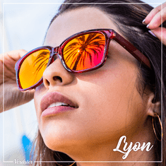 Verdster sluneční brýle Lyon Hranaté oranžová sklíčka červená univerzální