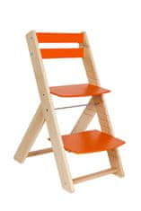 Rostoucí židle VENDY lak/oranžová