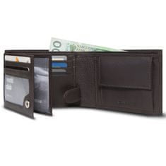 Solier Pánská kožená peněženka SW35, hnědá