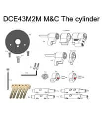 danalock M&C Modulární cylindr pro Danalock V3, vnitřní délka 20 mm