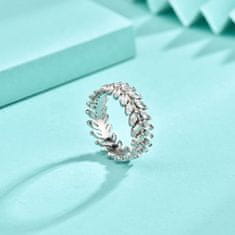 Royal Fashion stříbrný rhodiovaný prsten Třpytivé lístky HA-GR51-SILVER Velikost: 8 (EU: 57-58)