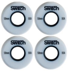 Switch Boards 4 kusů bílých koleček pro agresivní kolečkové brusle 59 x 24 mm 90A 