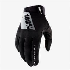 100% rukavice RIDEFIT černo-bílo-šedé S