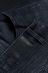 PANDO MOTO kalhoty jeans KARL DEVIL 9 Short washed černé 32
