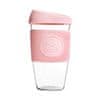 Neon Kactus , Skleněný hrnek na kávu, L, 450 ml | růžový