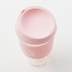 Neon Kactus , Skleněný hrnek na kávu, L, 450 ml | růžový