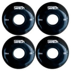 Switch Boards 8 kusů černých koleček pro inline brusle 68 x 24 mm + 16x ložiska ABEC9, 88A 