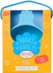 Nana's Manners silikonová miska s přísavkou Modrá