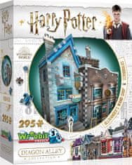 Wrebbit 3D puzzle Harry Potter: Obchod s hůlkami pana Olivandera a Scribbulus 295 dílků