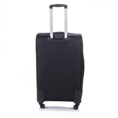 Solier Velký cestovní kufr XL STL1311 soft černá/hnědá