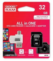 GoodRam Paměťová karta All in One microSDHC M1A4 32GB + adaptér + čtečka