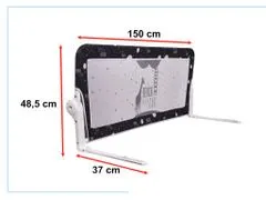 Bezpečnostní zábrana k posteli 150 cm černá