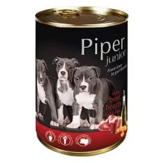Piper JUNIOR 400g hovězí srdce a mrkev konzerva pro štěňata