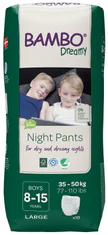 Bambo Nature BAMBO Dreamy Night Pants Kalhotky plenkové jednorázové Boys 8-15 let (35-50 kg) 10 ks